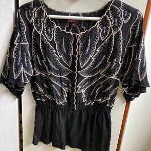 Anthropologie Maple feather blouse